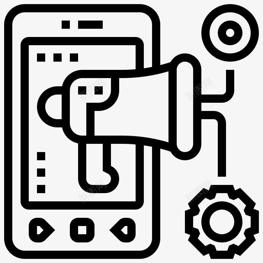移动营销应用互联网svg_新图网 https://ixintu.com 移动 营销 应用 互联网 智能 手机 广告