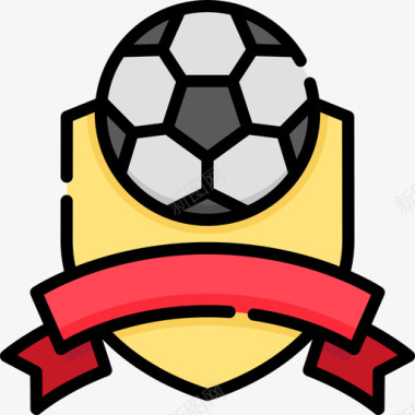 足球奖励和徽章9线性颜色图标