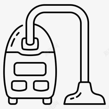 吸尘器清洁电子电器图标