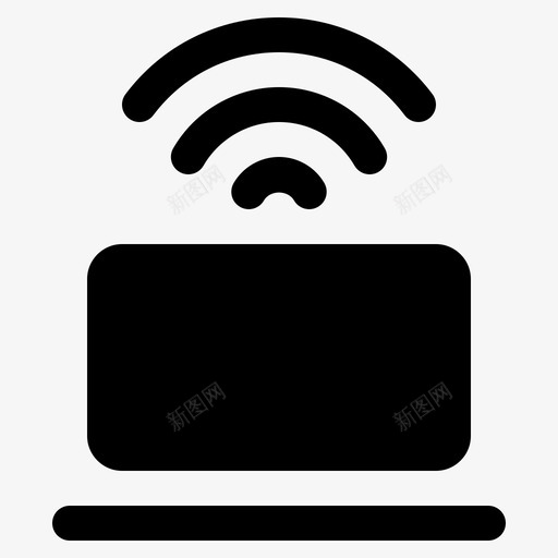 笔记本电脑wifi信号计算机台式机svg_新图网 https://ixintu.com 笔记本 电脑 信号 计算机 台式机 便携式 字形