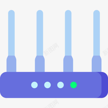 路由器数字服务21扁平图标