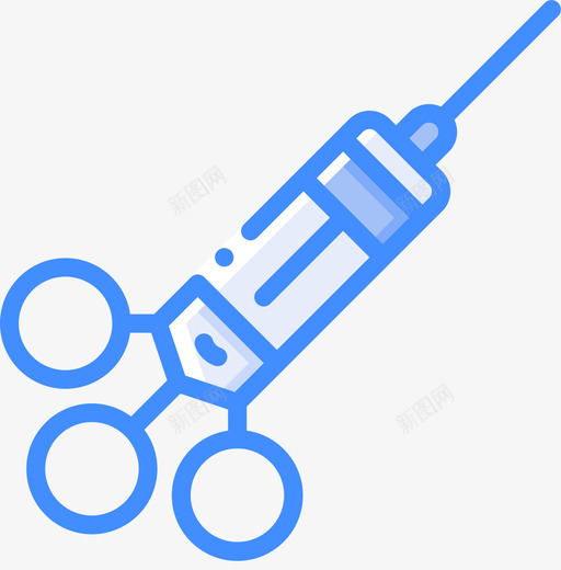 注射器古董2蓝色svg_新图网 https://ixintu.com 注射器 古董 蓝色