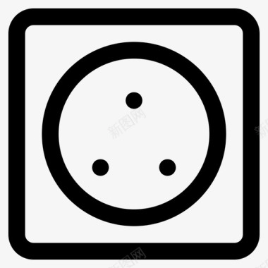 电气插头连接电力图标