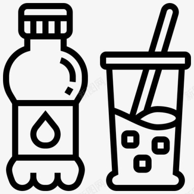 可乐苏打水瓶子饮料图标
