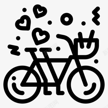 自行车情侣心图标