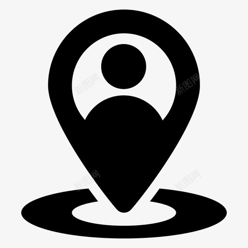 用户位置位置标记地图定位器svg_新图网 https://ixintu.com 位置 用户 地图 标记 定位器 附近 人员 导航 标志 标志符 符号