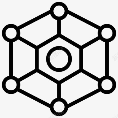 原子生物化学键图标