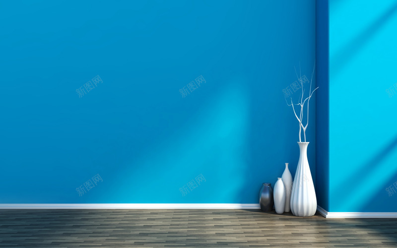 蓝色墙壁装修简约背景jpg_新图网 https://ixintu.com 摄影 高清 壁纸 摄影作品 照片 拍摄