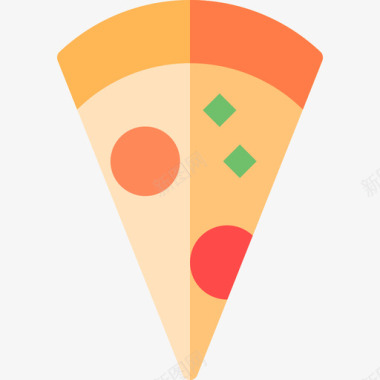 披萨幸福41扁平图标