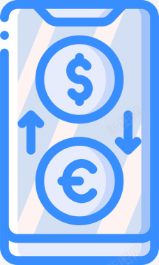货币旅游应用程序34蓝色图标