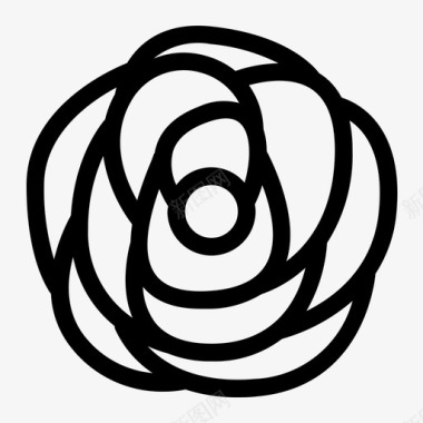玫瑰花朵季节图标