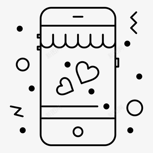 约会手机爱情svg_新图网 https://ixintu.com 手机 约会 爱情 情人节