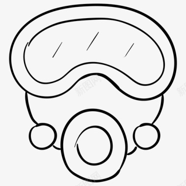 水肺面具潜水面具面罩图标