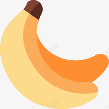 香蕉水果和蔬菜65扁平图标