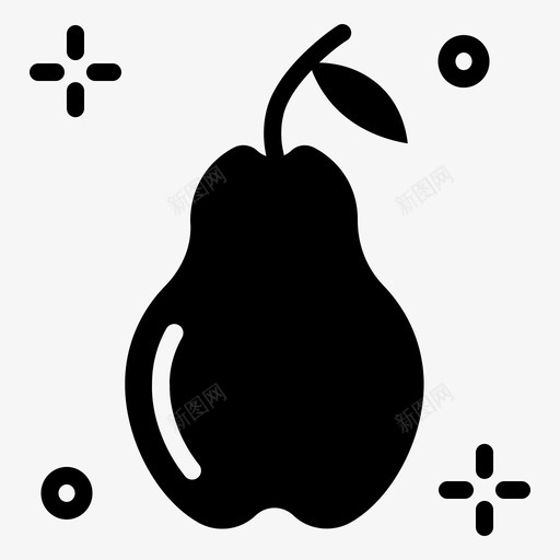 梨食物水果svg_新图网 https://ixintu.com 水果 食物 健康 天然 感谢 第天