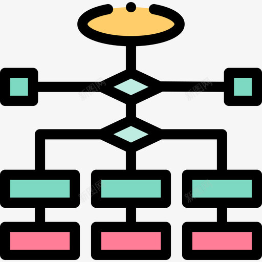 流程图人工智能111线性颜色svg_新图网 https://ixintu.com 流程图 人工智能 线性 颜色