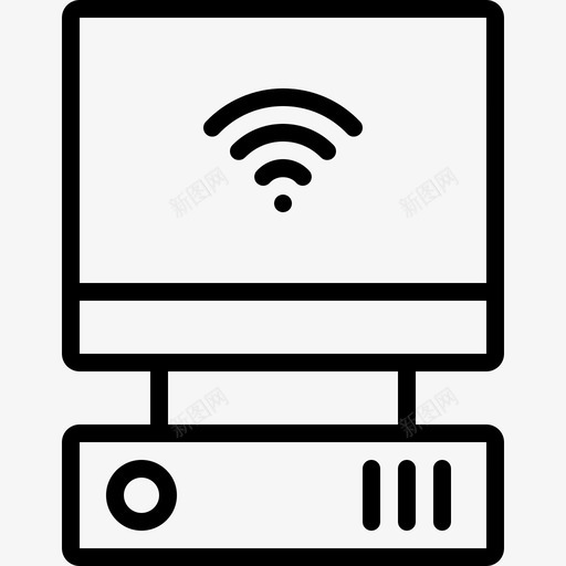 pc路由器wifi热点互联网svg_新图网 https://ixintu.com 路由器 热点 互联网 网络 无线 使用 线路