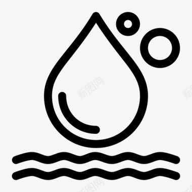 水水滴生态图标