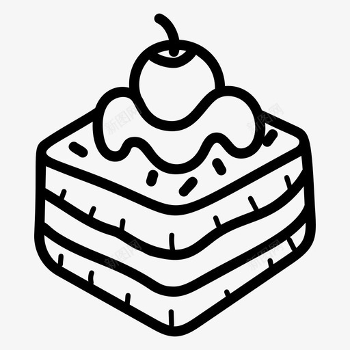 手绘糕点蛋糕片甜点svg_新图网 https://ixintu.com 手绘 糕点 蛋糕 甜点 甜食 食品 饮料 图标