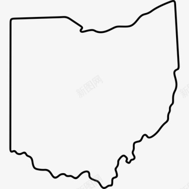 俄亥俄州美国地图图标