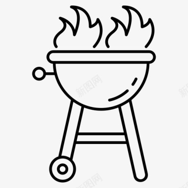 户外烧烤烧烤烧烤木炭烧烤图标