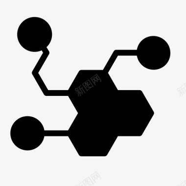 网络与科学化学激素图标