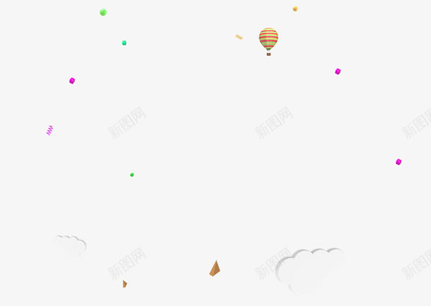卡通热气球云朵漂浮装饰觅51yuansu漂浮设计设jpg设计背景_新图网 https://ixintu.com 漂浮 卡通 热气球 云朵 装饰 设计