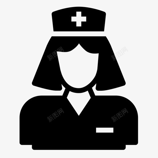 女护士保健医院svg_新图网 https://ixintu.com 医学 女护 士女 护士 保健 保健医 医院 临床 字形