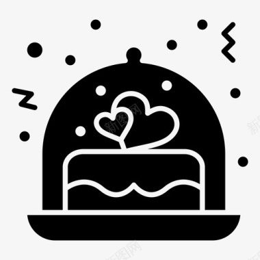 蛋糕礼物爱情图标