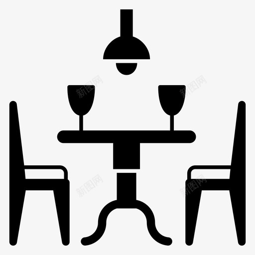 餐厅餐厅区域餐椅svg_新图网 https://ixintu.com 餐厅 区域 餐椅 餐桌 家庭 内部 室内 建筑物 向量 图标