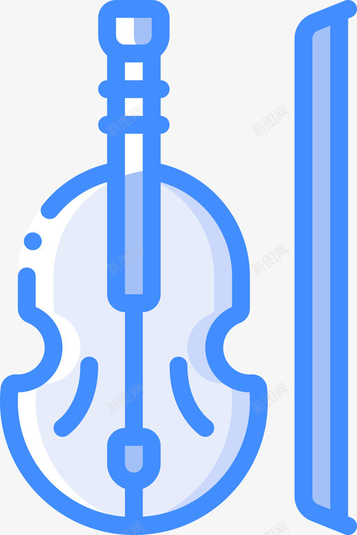 小提琴古董2蓝色svg_新图网 https://ixintu.com 小提琴 古董 蓝色