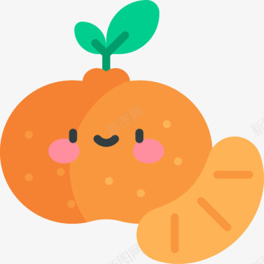 橘子水果和蔬菜63扁平图标