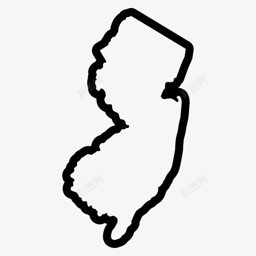 新泽西州地图州svg_新图网 https://ixintu.com 新泽西州 地图 美国 使用