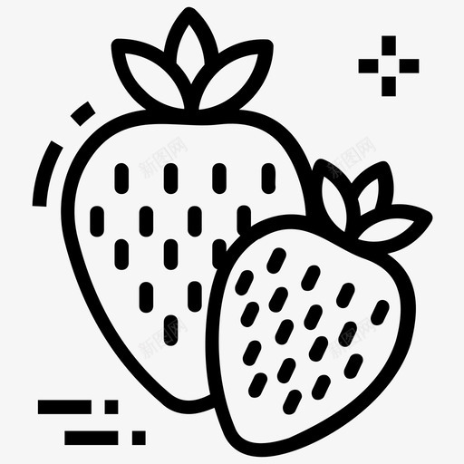 草莓果减肥健康食品svg_新图网 https://ixintu.com 草莓 减肥 健康食品 营养 斋月 系列 矢量 矢量图 图标