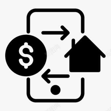 营销房地产商业货币图标