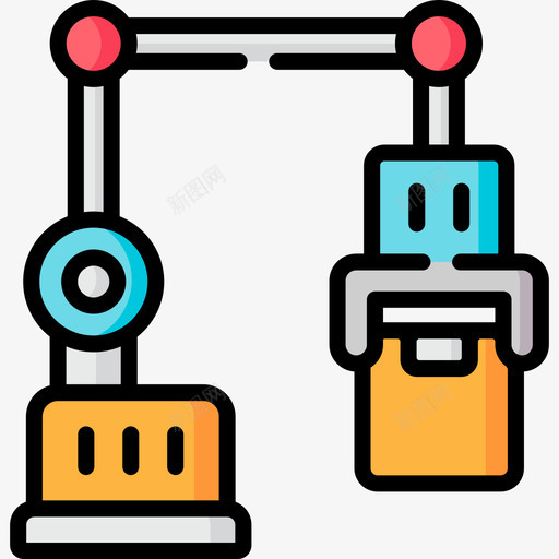 机械手臂工程104线颜色svg_新图网 https://ixintu.com 机械 机械手 手臂 工程 颜色