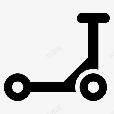 滑板车自行车个人自行车图标
