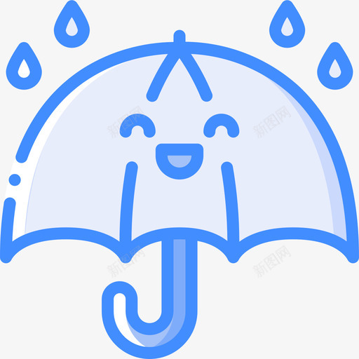 雨伞可爱的天气4蓝色svg_新图网 https://ixintu.com 雨伞 可爱 爱的 天气 蓝色