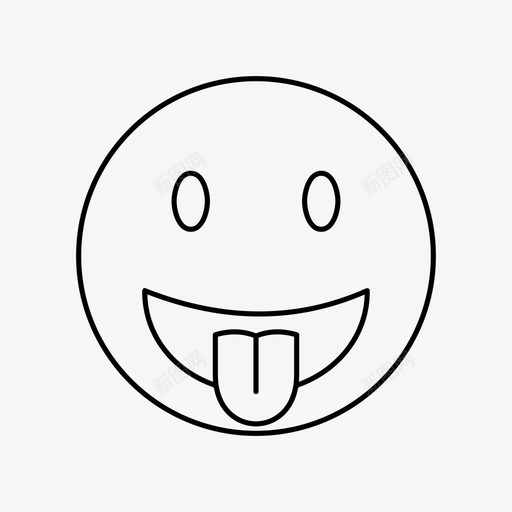 舌头头像表情符号svg_新图网 https://ixintu.com 表情 符号 舌头 头像 笑脸 用户