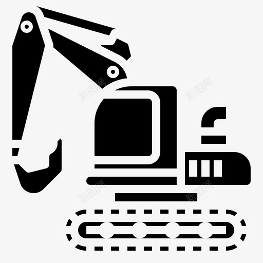 挖掘机施工机械6台填料svg_新图网 https://ixintu.com 挖掘机 施工 机械 填料