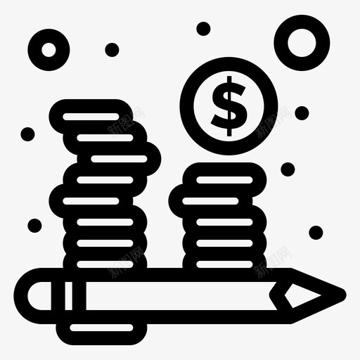 预算硬币投资svg_新图网 https://ixintu.com 预算 硬币 投资管理 管理 黑线