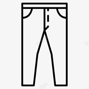 直裤休闲时尚图标