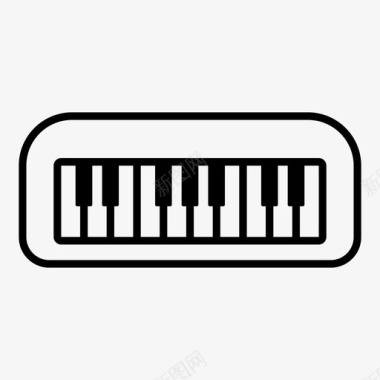 钢琴电钢琴旋律图标