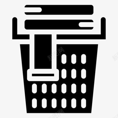 洗衣篮清洁脏衣服图标