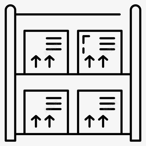 货架托盘货架包裹货架svg_新图网 https://ixintu.com 货架 仓库 托盘 包裹 运输 矢量 线图 图标