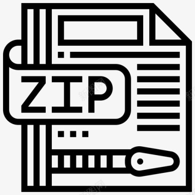 zip文件压缩数字图标