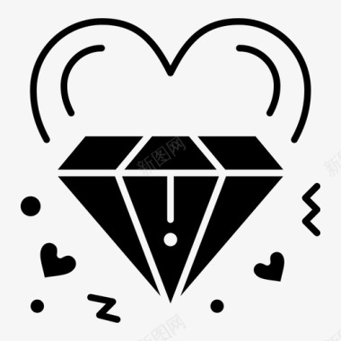 钻石心爱情图标