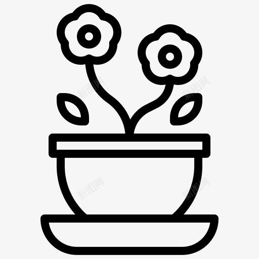 花盆办公家具9直线型svg_新图网 https://ixintu.com 花盆 办公 家具 直线 线型