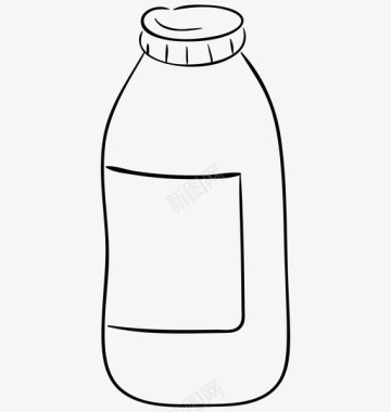奶瓶玻璃瓶液体食品图标