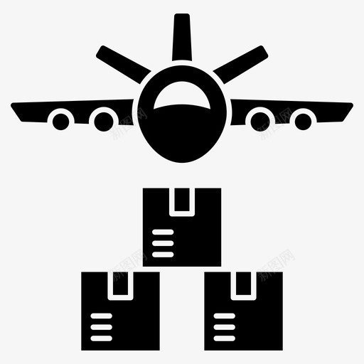 空运国际货运全球运送svg_新图网 https://ixintu.com 空运 国际 货运 全球 运送 运输 字形 矢量 矢量图 图标